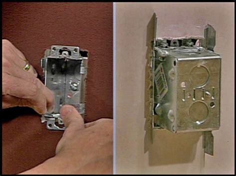 electrical outlet box for drywall|install outlet box without stud.